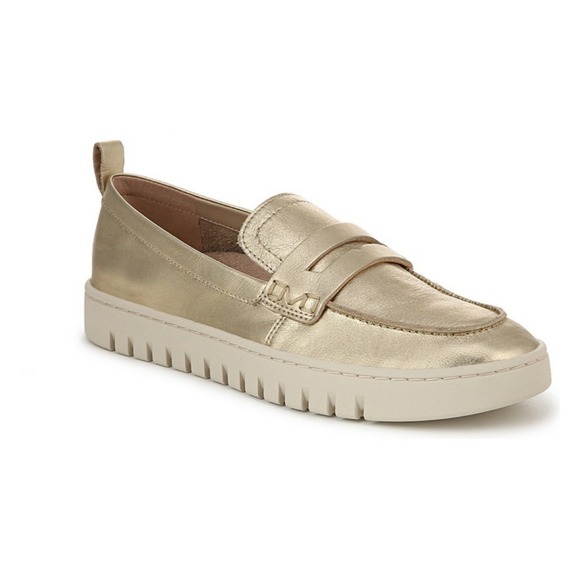 NEW! Vionic Women's Uptown Gold Metallic Leather Slip-on Loafer Size 6 M $145 - Picture 1 of 11
